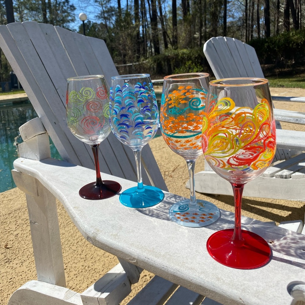 Set of 4 Lolita glasses